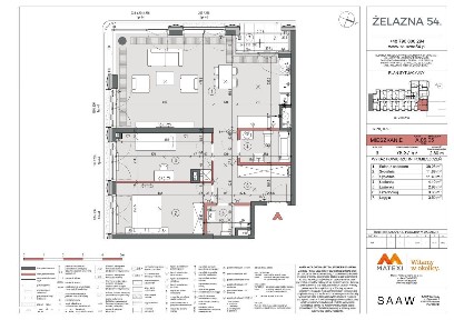 Apartament na Woli | 3 pokoje | Żelazna 54
