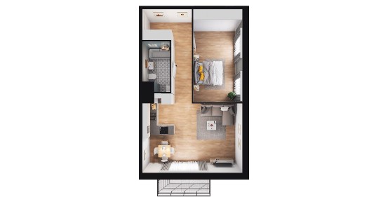 2-pokojowe mieszkanie 53m2 + balkon