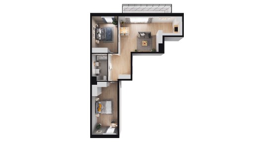 3-pokojowe mieszkanie 69m2 + balkon Bezpośrednio