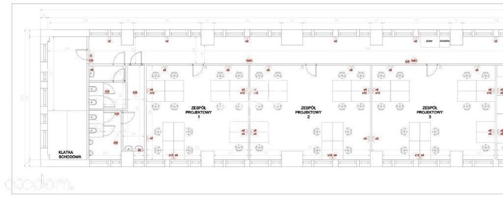 800m2 biur wykończonych pod klienta