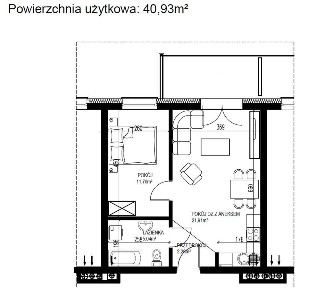Osiedle Grunwaldzkie 2 pokoje - 45,84 m2